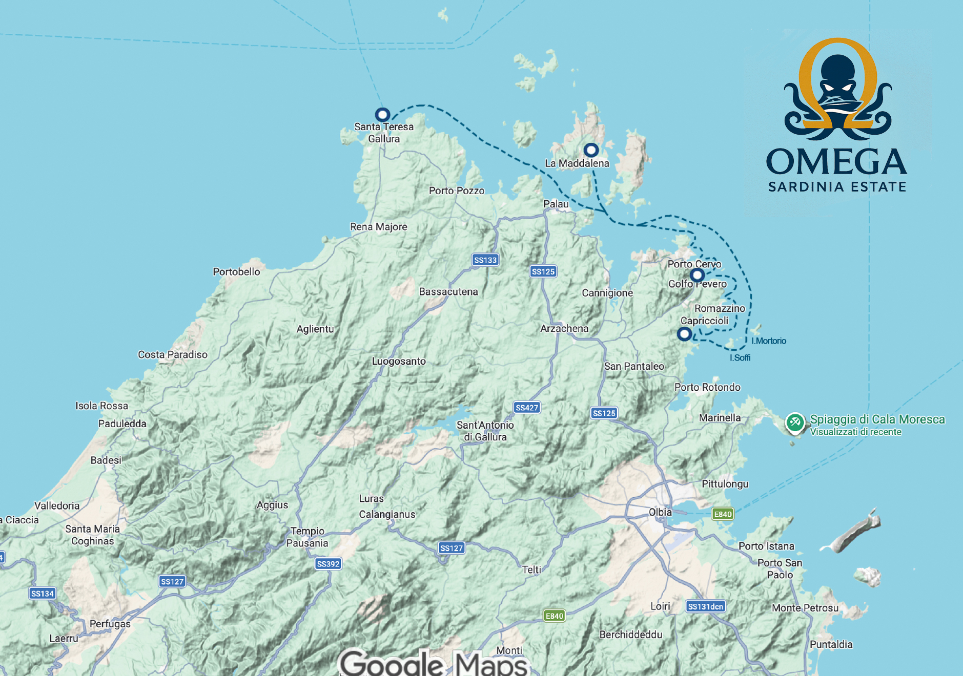 Map Tour 2 Costa Smeralda